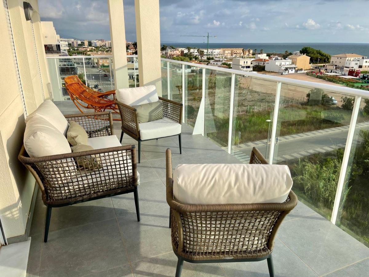 Appartement Beautiful Penthouse With Pool And Wonderful Beach View à Oliva Extérieur photo